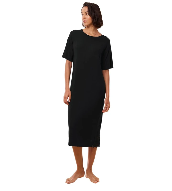 Triumph Women's Timeless Sensuality NDK SSL Nightgown, Black, EU 38 / UK 10, Black, UK 12