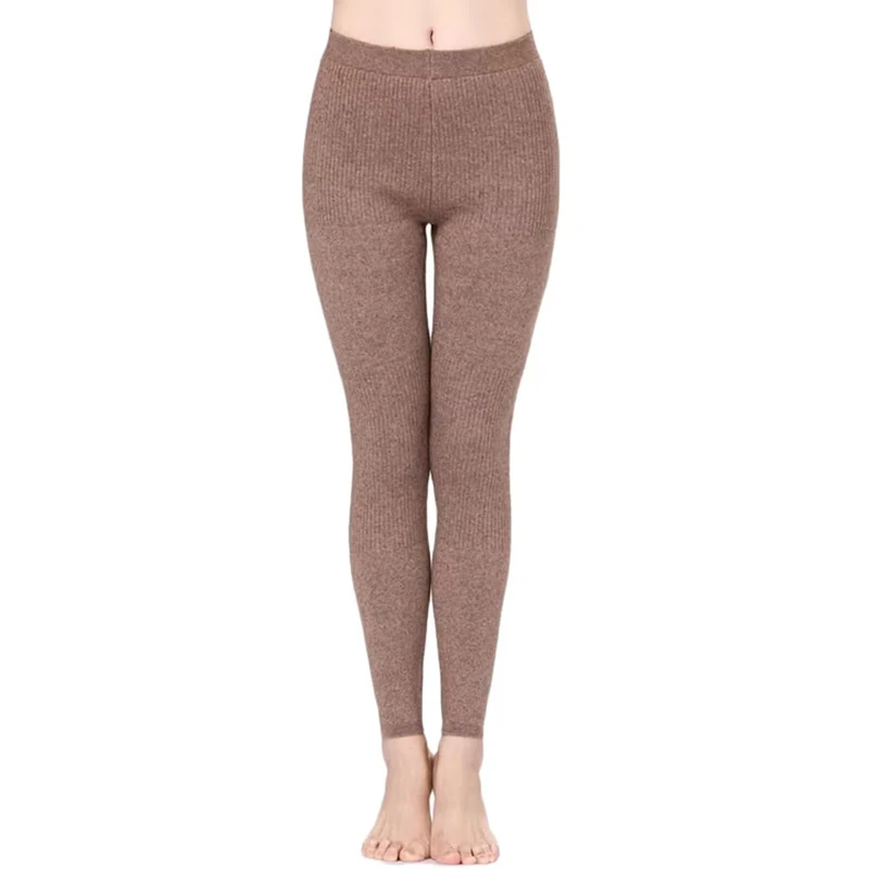 HNVAVQ 100% Cashmere Women’s Thermal Underwear Pants Trousers Long Johns,Thermal Leggings Warm Base Layer Bottoms