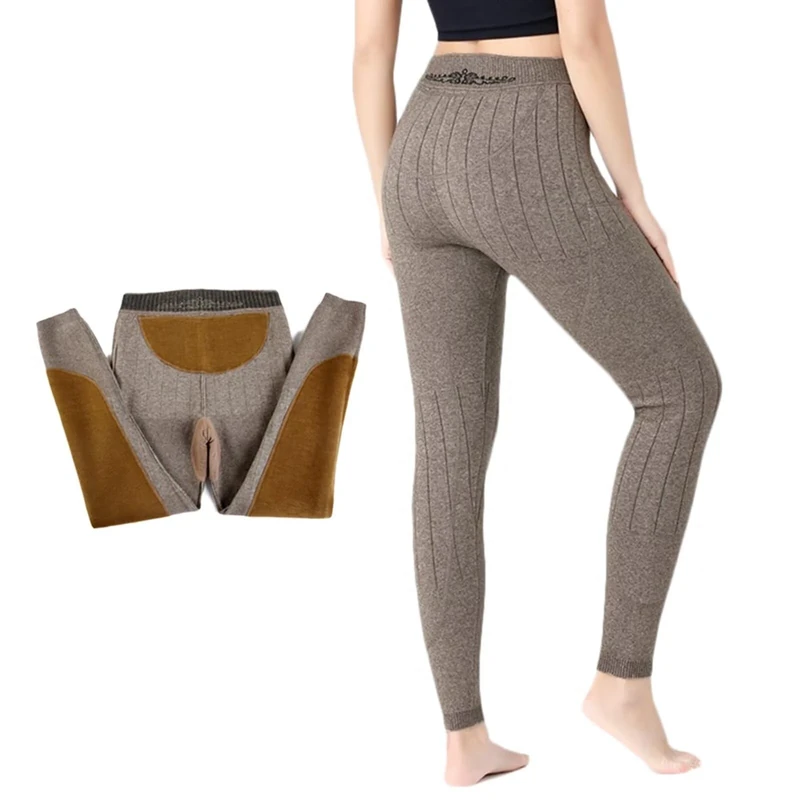 HNVAVQ 100% Cashmere Women’s Thermal Underwear Pants Trousers Long Johns,Thermal Leggings Warm Base Layer Bottoms