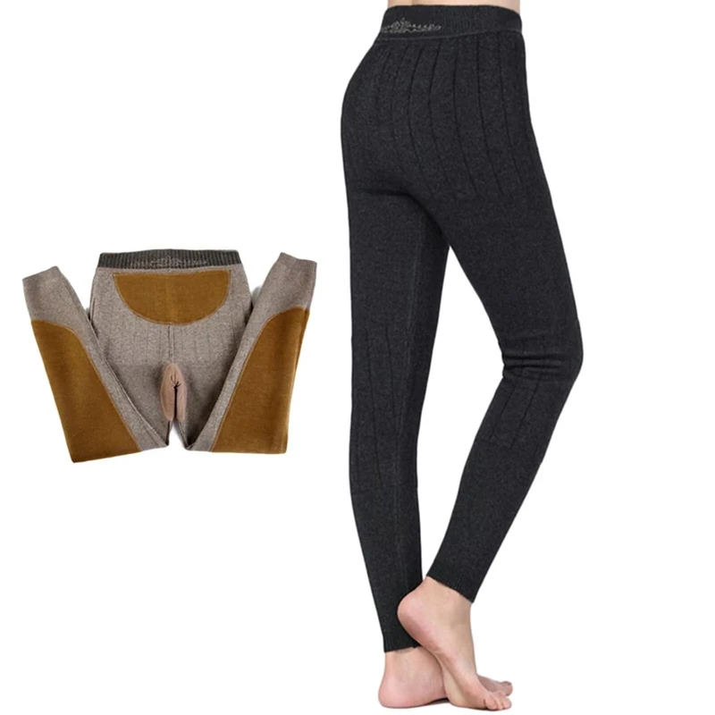 HNVAVQ 100% Cashmere Women’s Thermal Underwear Pants Trousers Long Johns,Thermal Leggings Warm Base Layer Bottoms