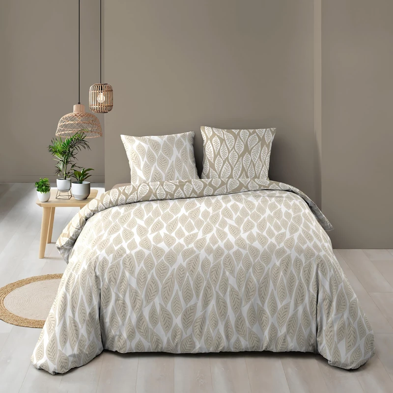 Douceur d'Intérieur, Mareva 3-Piece Reversible Bedding Set (240 x 220 cm) - 100% Cotton