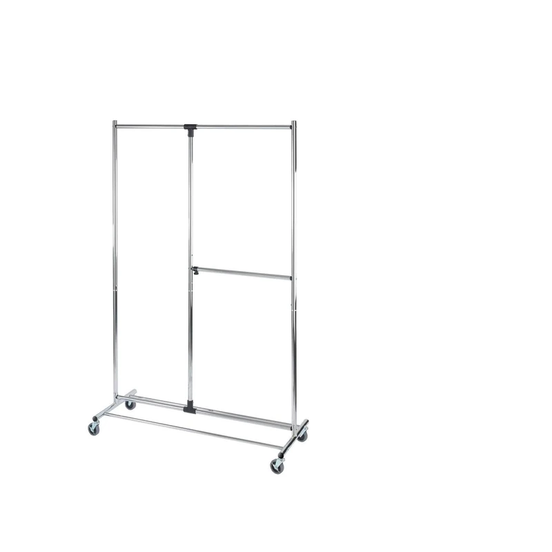 Avilia Adjustable Coat Rack for Bedroom and Walk-in Closet, Metal, 116 x 188 x 49 cm, Chrome - Image 1