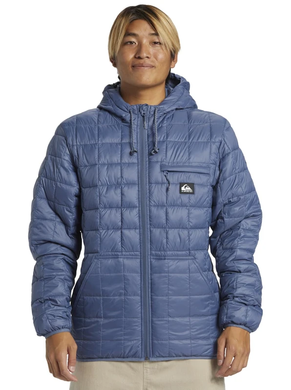 Quiksilver Jacket CHECK MATE HOODY INSULATOR Men Blue S - Image 1