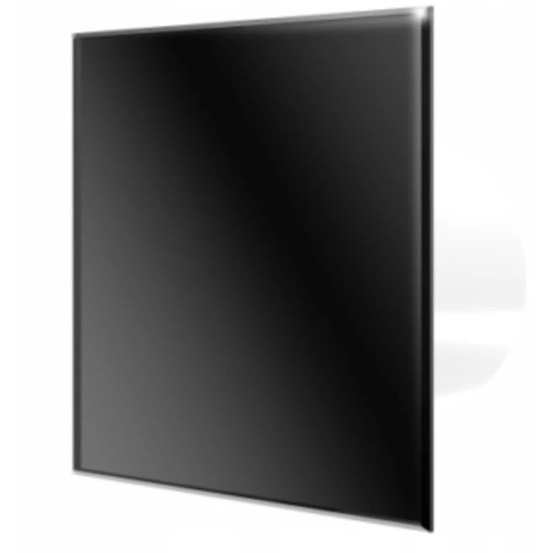 DOSPEL Veroni Glass Ø100 Home fan with hygrostat and timer, silent operation, wall-mounted, modern design, black silver leaf