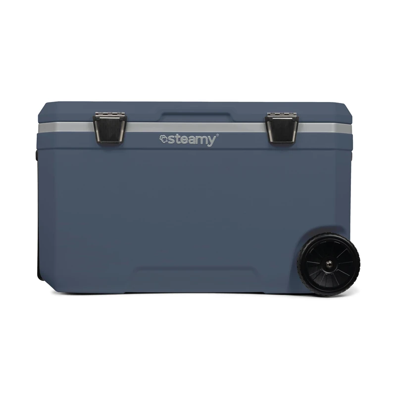 Steamy Cool 70 Cooler on Wheels Blue