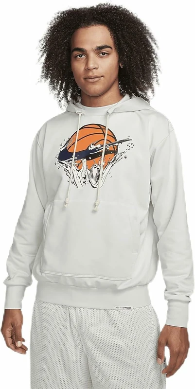 NIKE Issue Hooded Sweatshirt Photon Dust/Purple Ink M