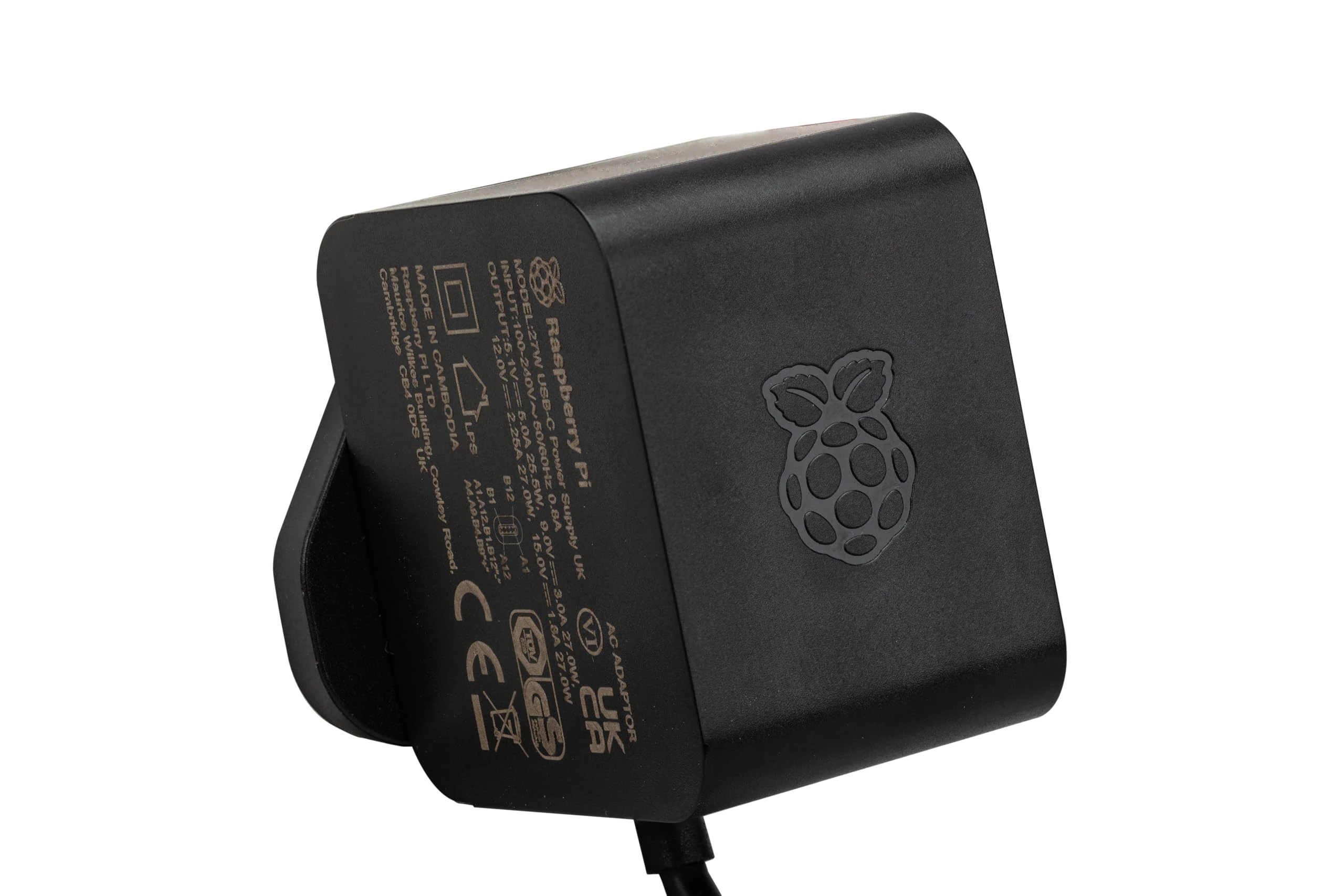 Raspberry Pi 27W USB-C Power Supply - Black