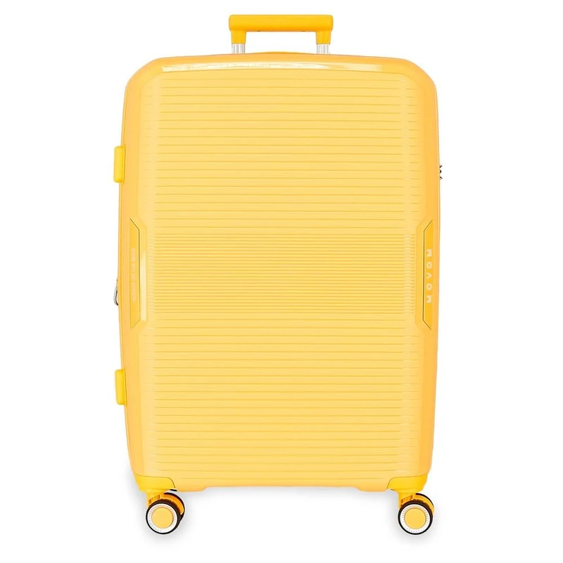 MOVOM Inari Hard Case ABS Different Sizes Black Green Red Grey Polyester by Joumma Bags, Lemon Tree, One Size, Medium Suitcase