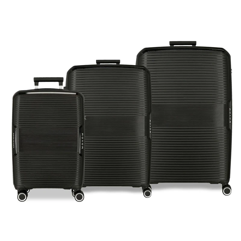 Movom Inari Luggage Set, One Size, Black/White, One Size, Suitcase Set