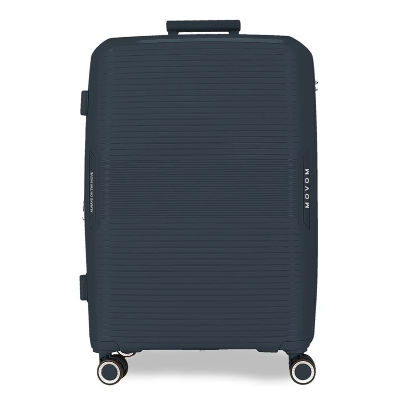 MOVOM Inari Hard Case ABS Different Sizes Black Green Red Grey Polyester by Joumma Bags, Navy, One Size, Medium Suitcase