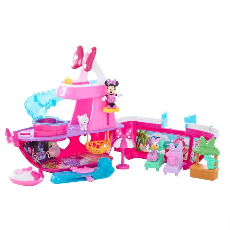Just Play Disney Junior Minnie Mouse Bowdazzling Yacht Playset, Kids Toys for Ages 3 Up