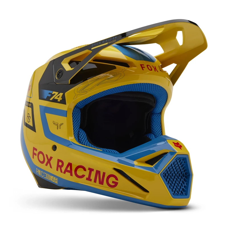 FOX V1 RACE SPEC HELMET PALE YELLOW S