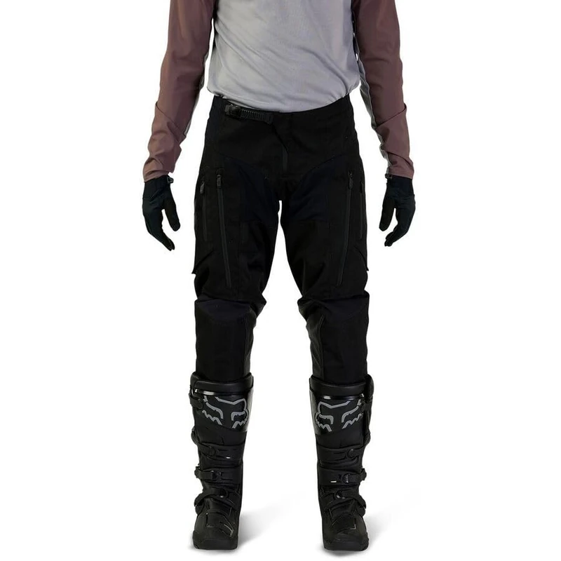 Fox Racing Ranger Off Road Pant - Durable 850D Polyester, TruMotion Stretch, Rap Construction, Leather Knee Panels, Zipper Vents, Cargo Pockets - Color: Black, Size: 40
