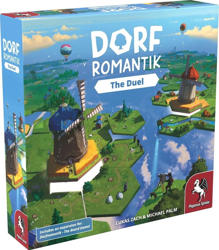 Pegasus Spiele Dorfromantik: The Duel - US Version Board Game for 2 Players (Ages 18+) - Strategy, Fantasy, Abstract Fantasy