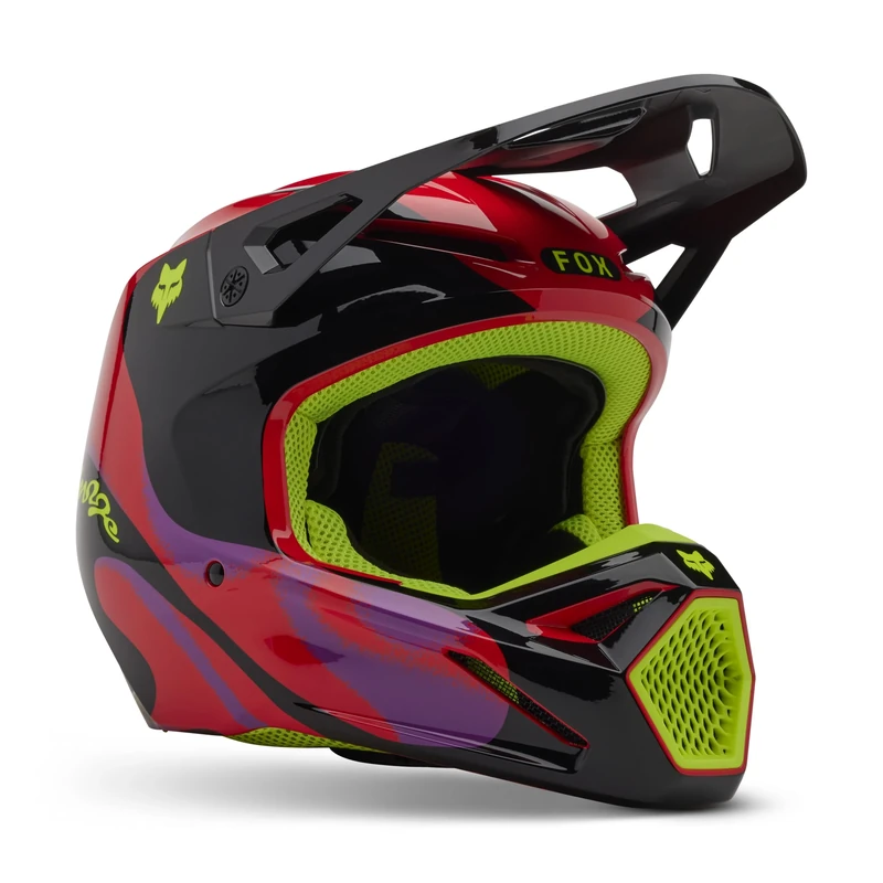 Fox V1 Emotion Helmet Red Neon S