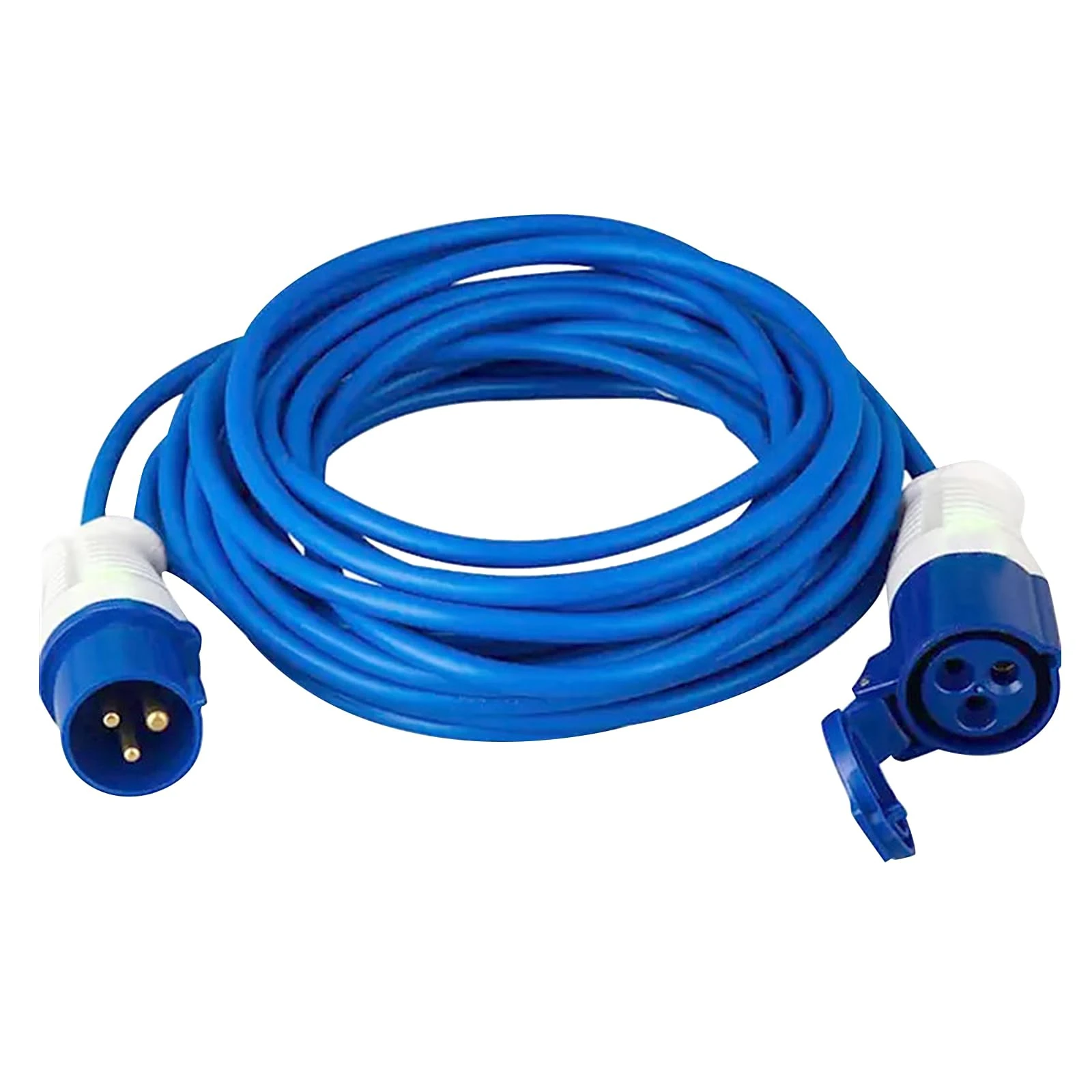 Extension Lead Cable,3M Heavy Duty 16A 240V Mains Hook Up Cable Camping Extension Lead Angle Joints Camping Cables Mains Power Cable for Campervans & Motorhomes (3M)