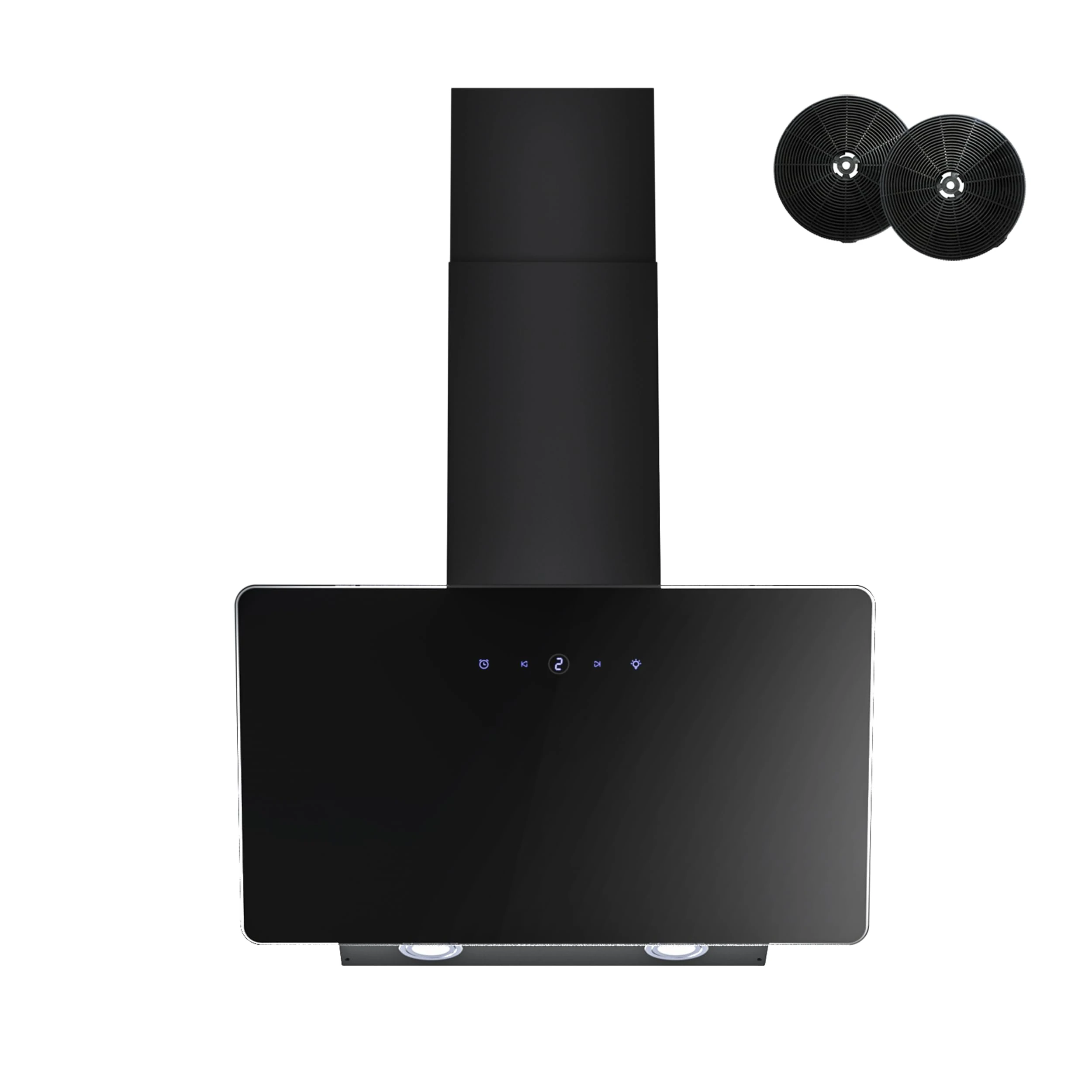 FIREGAS 60cm Angled Chimney Cooker Hood with LED Lights, Brushless Motor, Low Noise,Touch Control,Efficiency A++