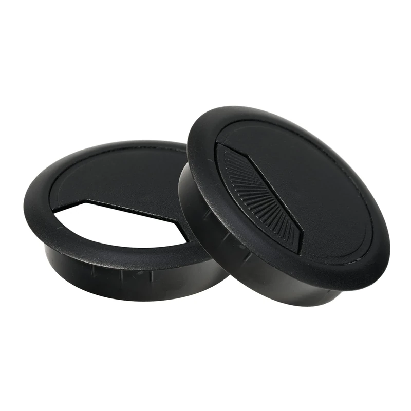 2 Pcs Desk Grommet 80mm, Desk Cable Grommet, Desk Cable Hole Cover, Cable Grommet, Desk Hole Cover(Black)