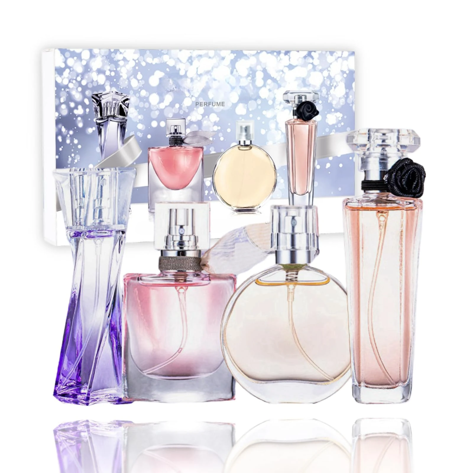 4pcs Women's Perfume Set, Ladies Gift Set, Femme Eau de Parfum Spray, Long-Lasting Day or Night Scent, 25ML