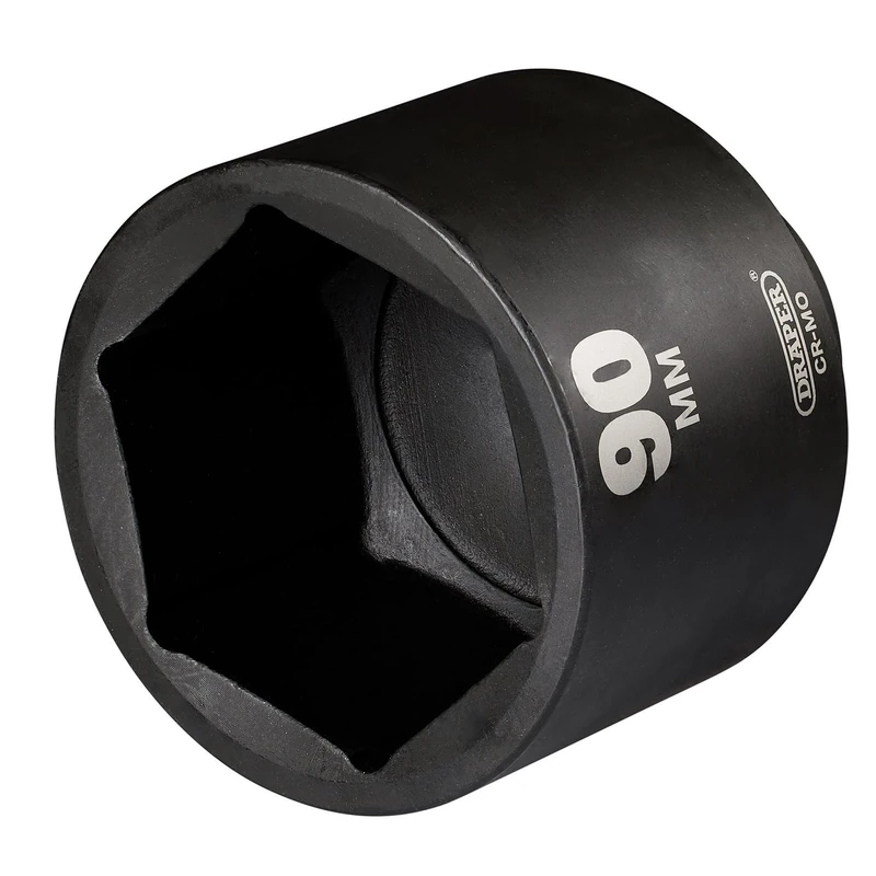 Draper HI-TORQ Deep Impact Socket, 1" Square Drive, 90mm - 08527-6-Point CR-MO Steel