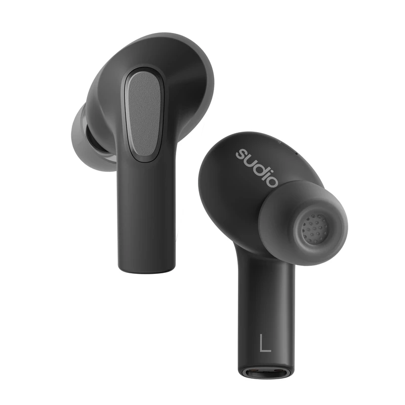 Sudio E3 Black, In-Ear, True Wireless, Splash Proof, IPX4, Bluetooth v5.3, USB-C, 6 Hours Playtime