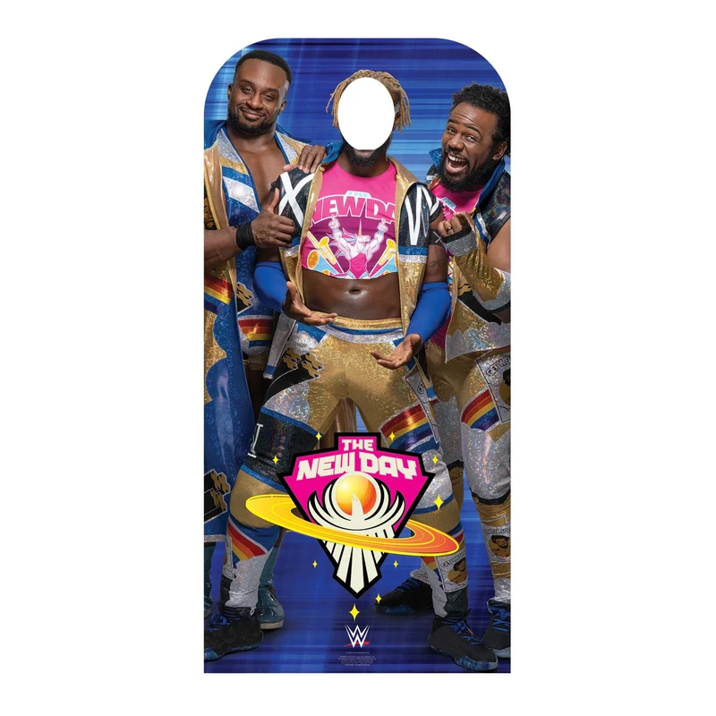 Star Cutouts SC4330 WWE The New Day Tag Team Stand-In Cardboard Cutout – Wrestling Party Decoration, Photo Prop & Fan Display