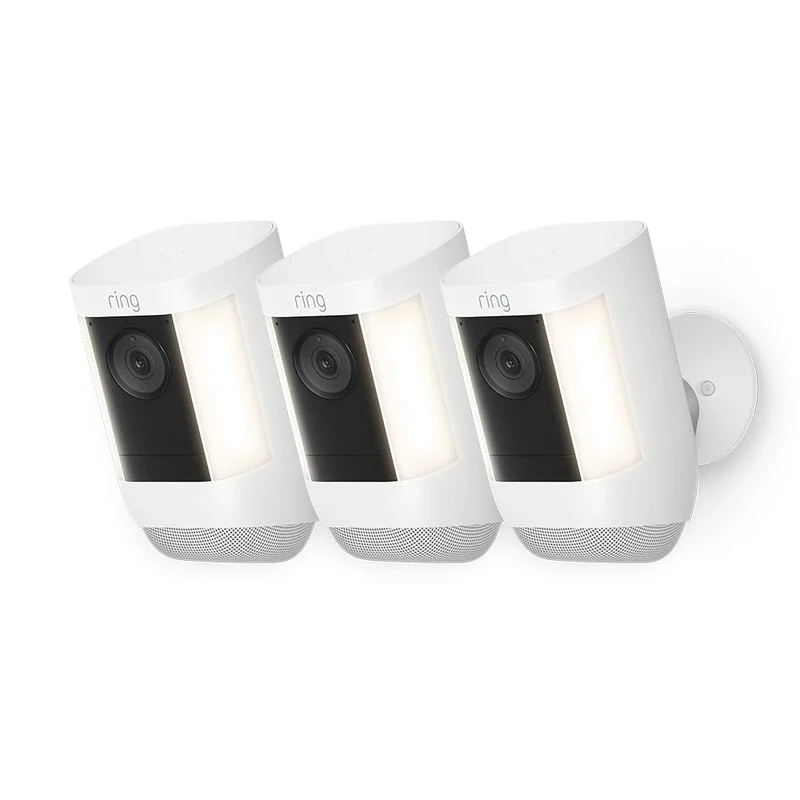 Ring Spotlight Cam Pro Wired by Amazon | Outdoor Security Camera 1080p HDR Video, 3D Motion Detection, Bird's-Eye View, LED Spotlights, alternative to CCTV | 30-day free trial of Ring Protect
