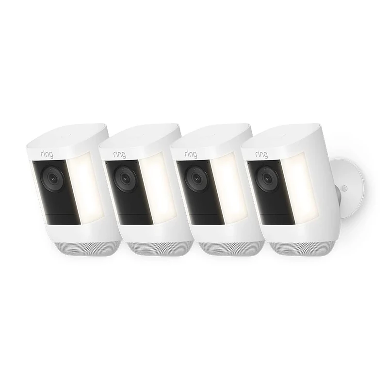 Ring Spotlight Cam Pro Wired by Amazon | Outdoor Security Camera 1080p HDR Video, 3D Motion Detection, Bird's-Eye View, LED Spotlights, alternative to CCTV | 30-day free trial of Ring Protect