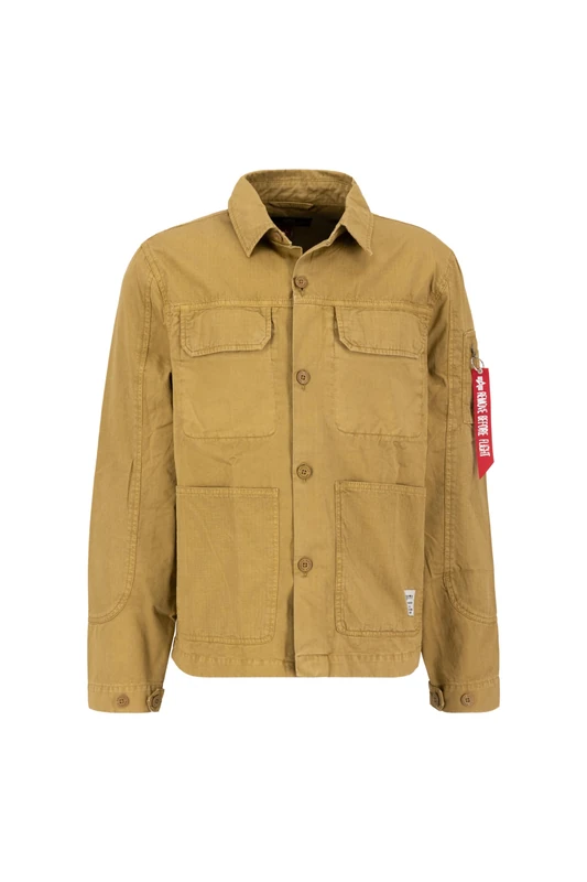Alpha Industries Color Block Overshirt for men Khaki - Image 1