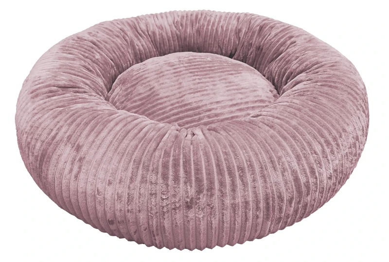 Croci Hyg Cushion for Cats Medium Dogs, Round Padded and Removable Cover, Supersoft Fabric, Pet Mat for Beds and Cars, Dusty Pink, Diameter 70 cm