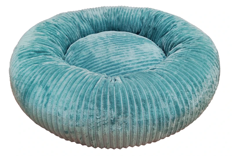 Croci Hyg Cushion for Cats and Large Dogs, Round Padded and Removable Cover, Mat for Kennels and Cars, Aqua, Diameter 100 cm