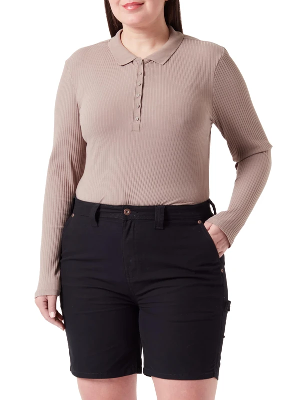 Dickies, Women's, W Carpenter Duck Short, Rinsed Black, 28