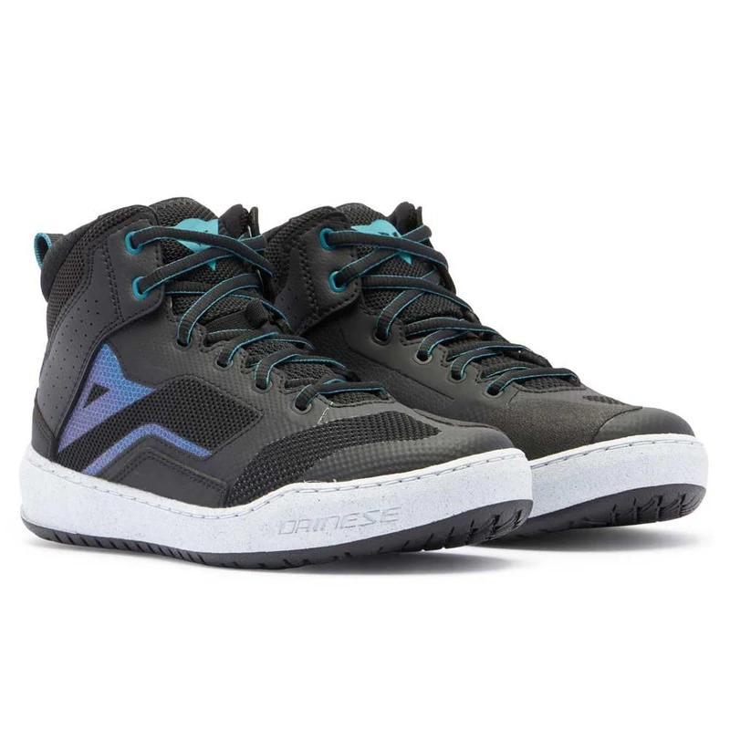 DAINESE - Suburb Air Shoes Wmn, Summer Motorcycle Shoes, Women, Black/White/Harbor Blue, 37