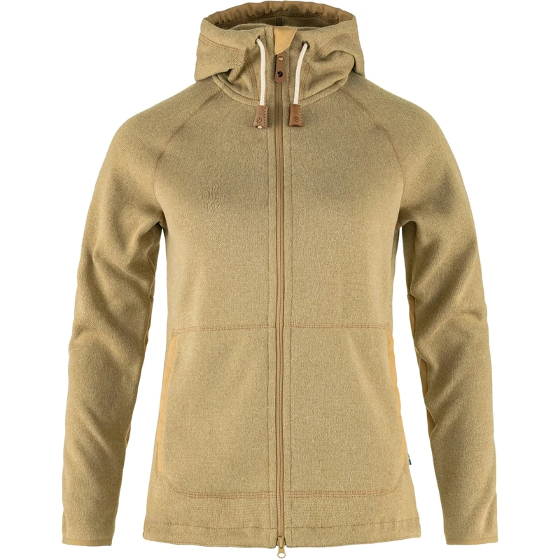 Fjallraven 89516-196 Övik Fleece Hoodie W Sweatshirt Women's Dune Beige Size XL