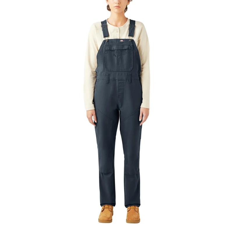 Dickies, Women's, DOUBLE FRONT BIB OVERALL, DIESEL GRAY, XL