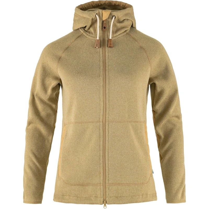 Fjallraven 89516-196 Övik Fleece Hoodie W Sweatshirt Women's Dune Beige Size XS