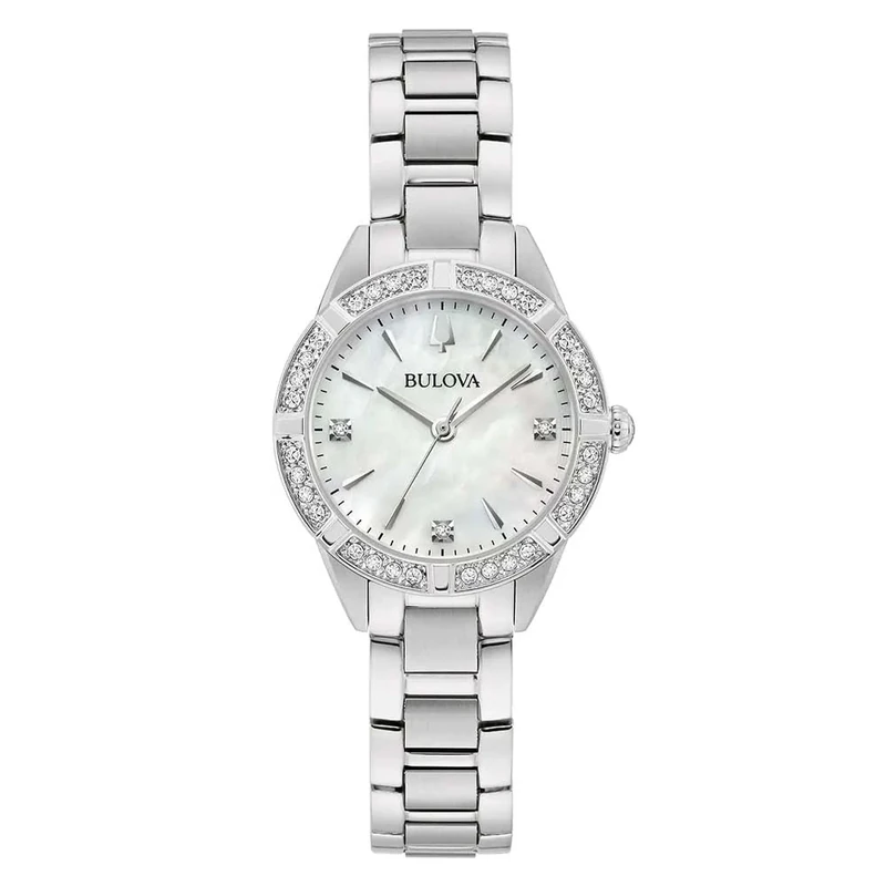 Bulova Women's Analogue Quartz Watch with Stainless Steel Strap 96R253