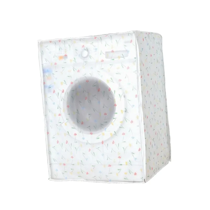 Homoyoyo Waterproof Washing Machine Cover Peva Protector for Automatic Washer and Dryer 24X23X32 Inch Dustproof Cover with Zipper for Home Use - Image 1