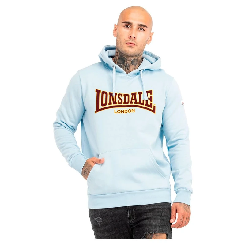 Lonsdale Men's Hooded Classic Ll002 Sweatshirt, Soft Sky, L