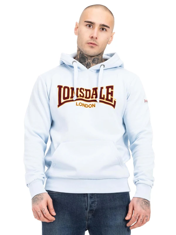 Lonsdale Men's Hooded Classic Ll002 Sweatshirt, Soft Sky, M