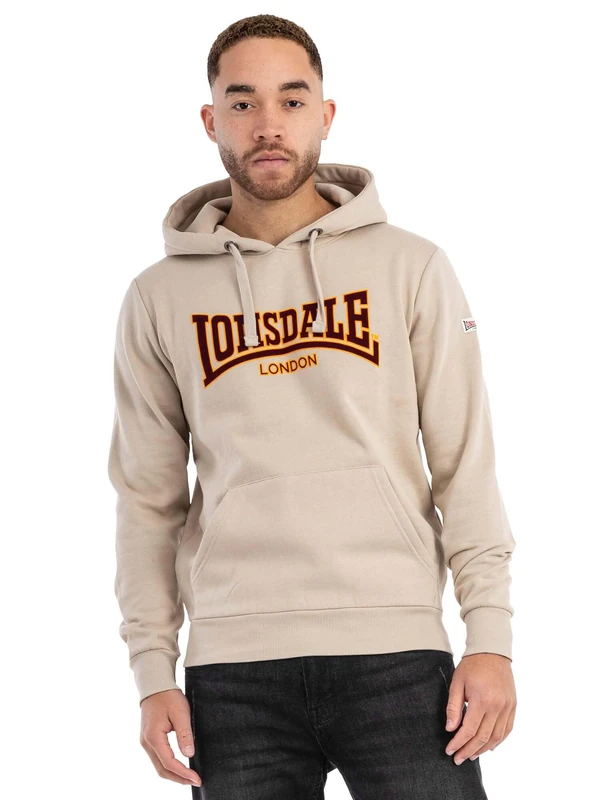 Lonsdale Men's Hooded Classic Ll002 Sweatshirt, Sand, XXL