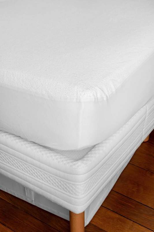Quinquina Waterproof Mattress Protector TPR Cotton Fleece, 2 cm x 80 cm x 200 cm Size - Image 1