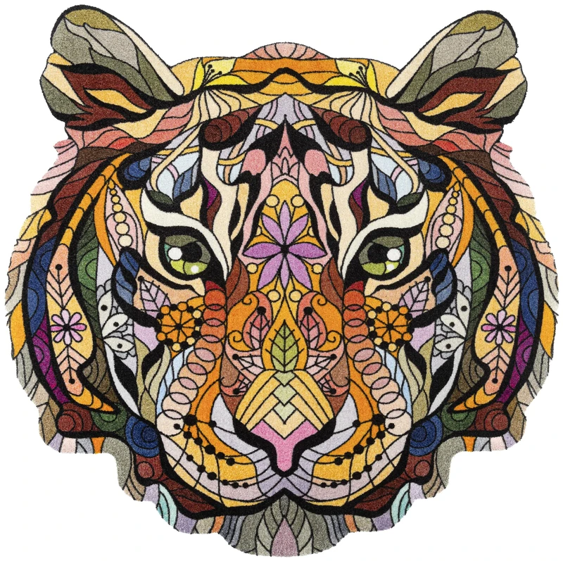 Wash+Dry Mystic Wilderness Door Mat, 120 x 120 cm, Interior, Washable, Rimless, Colourful