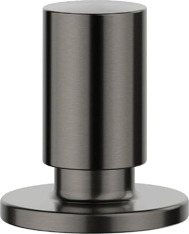 BLANCO round control knob satin dark steel | Required hole/drilling diameter: 14–35 mm | Compatible with all BLANCO sinks and waste fittings