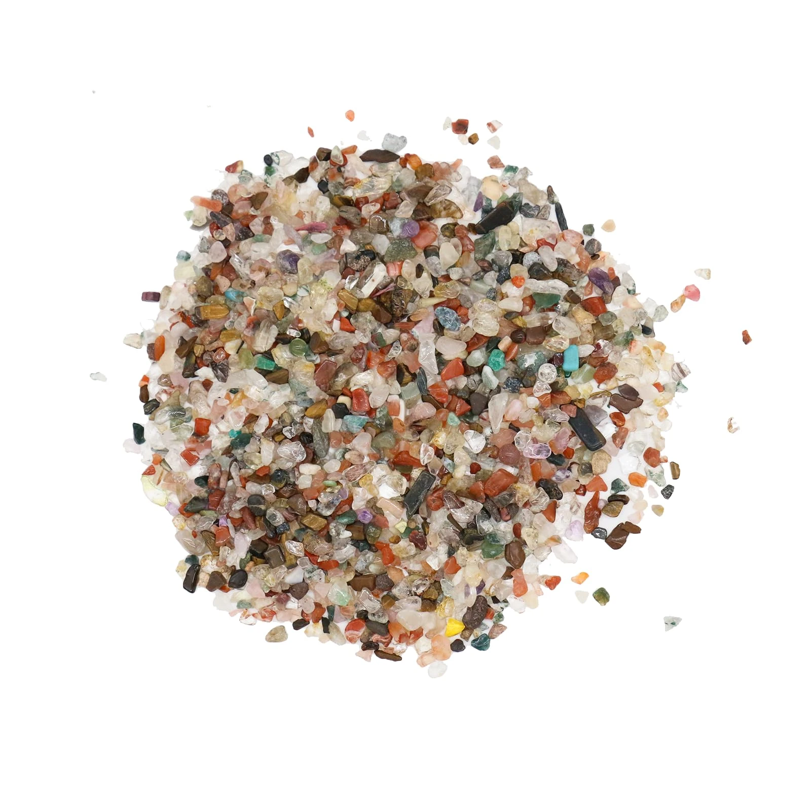 VMDEKK Colorful Chips Stones,Fish Tank Gravel and Healing Crystals Bulk,Decorative Stones for Plant Pots,Tumbled Stone Coloured Stones for Gardens Plants,Crafts,Vases Filler, Aquarium Gravel 100g.