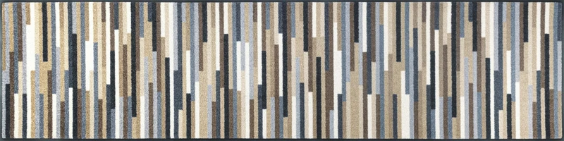Wash+Dry Mikado Stripes Nature Doormat, 60 x 240 cm, Washable, Interior, Colourful