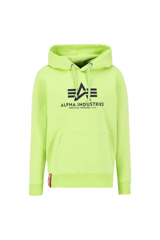 Alpha Industries Men's Basic Hoody, Hornet Green, S