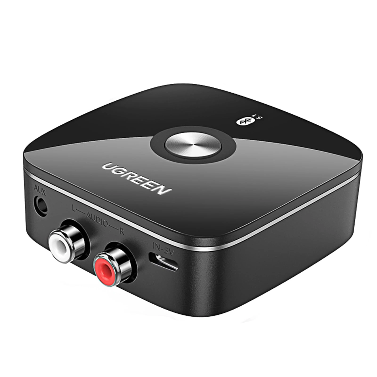 UGREEN Bluetooth 5.1 Audio Receiver for HiFi With 3.5mm Aux and 2 RCA Ports, AptX HD, Noise Canceling, Dual Pairing, Long-Range Stereo Adapter for Smartphone, PC and More