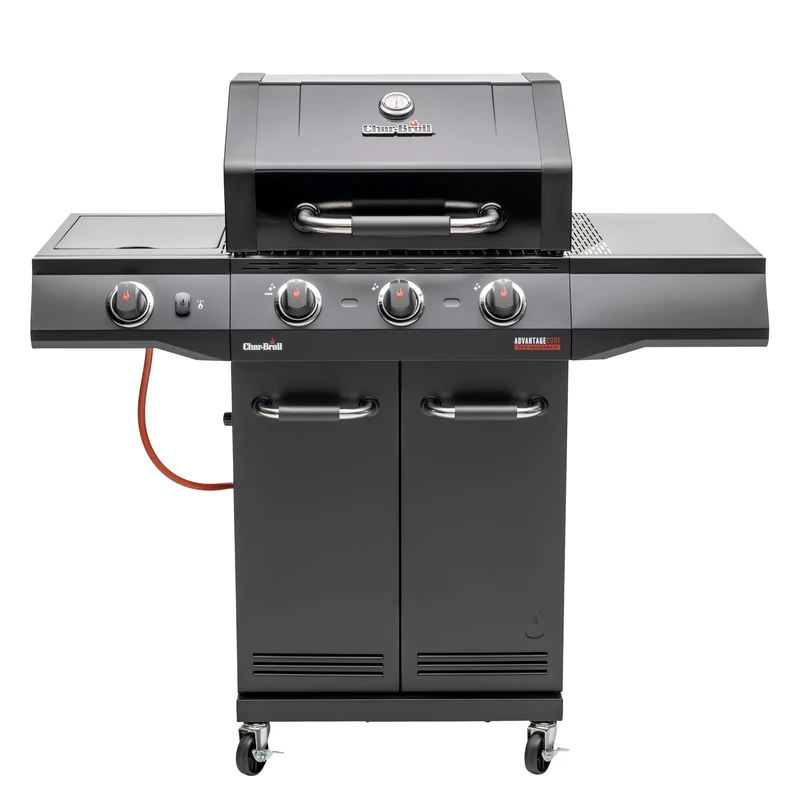 Char-Broil Gas BBQ Advantage CORE B 3-burner Barbecue with TRU-Infrared Technology, Side Burner, Cast Iron Grates - Ideal for Outdoor Cooking, Garden, Balcony and Patio
