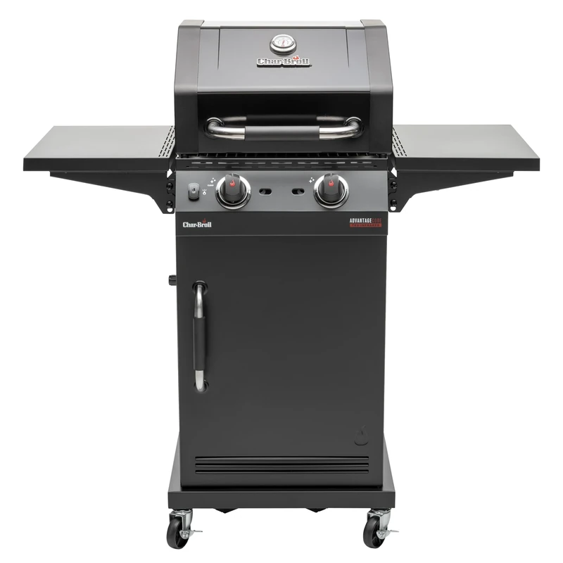 Char-Broil Gas BBQ Advantage CORE B 2-burner Barbecue with TRU-Infrared Technology, Folding Side Shelves, Cast Iron Grates - Ideal for Outdoor Cooking, Garden, Balcony and Patio